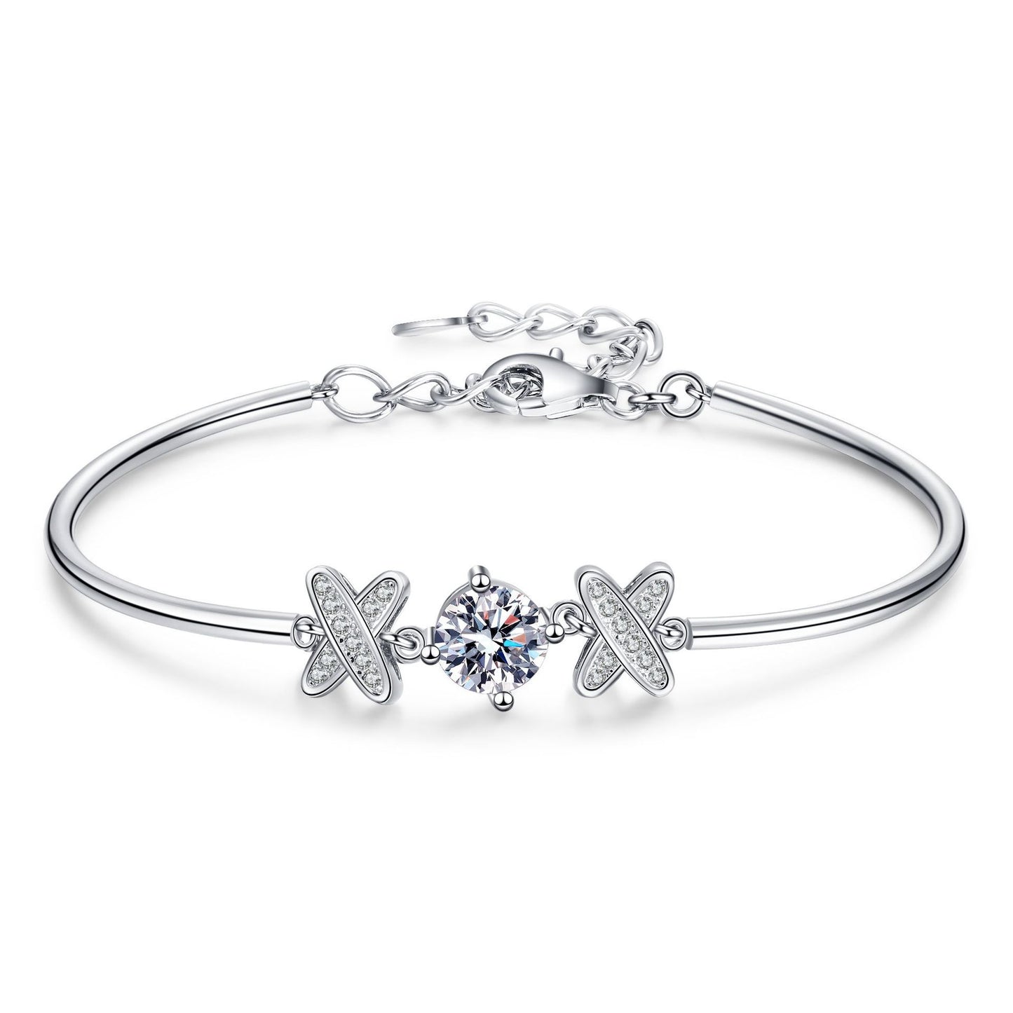 Elegant Bow-Knot Moissanite Bracelet