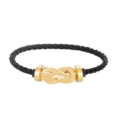 Large 8-Figure Buckle Bracelet - Gold