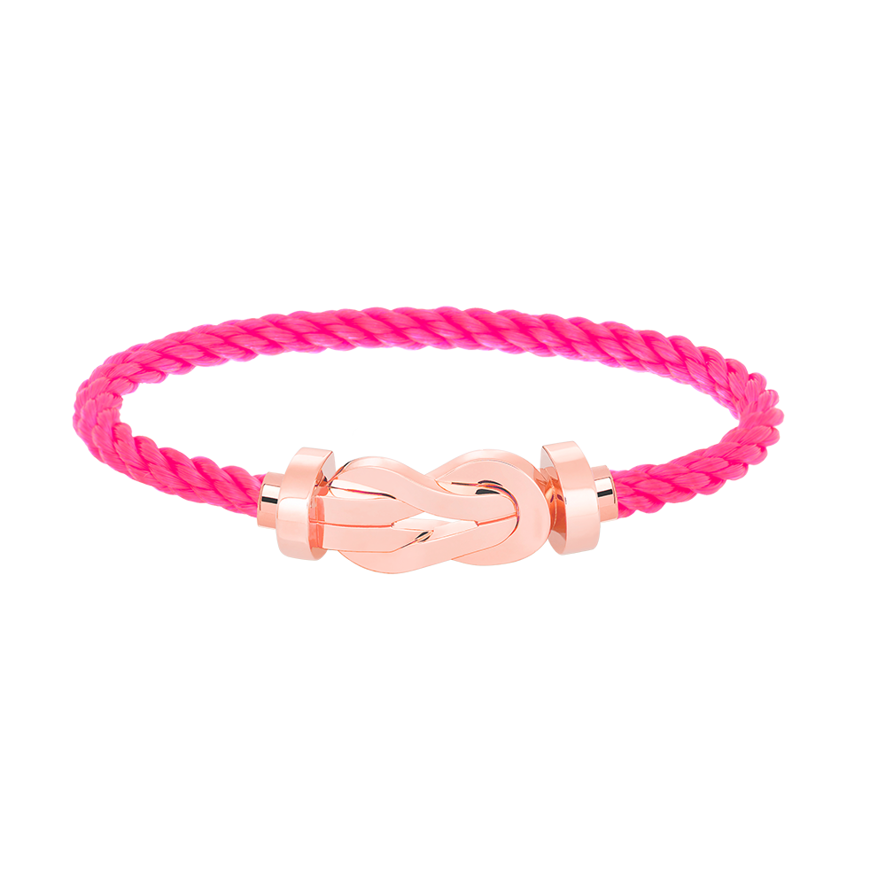 Großes Acht-Figuren-Armband mit Schnalle – Roségold
