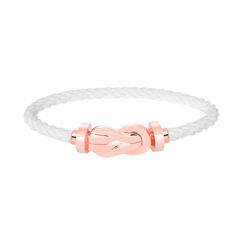 Großes Acht-Figuren-Armband mit Schnalle – Roségold