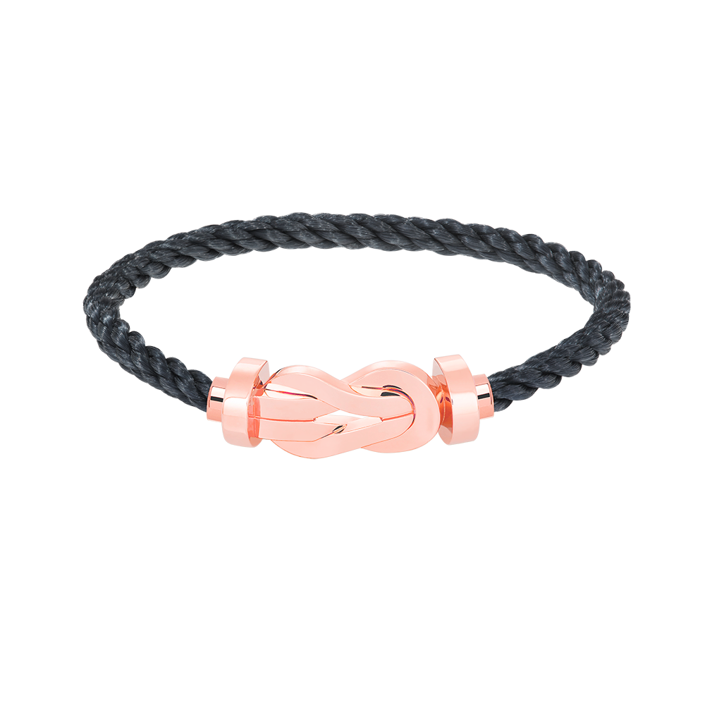 Großes Acht-Figuren-Armband mit Schnalle – Roségold