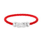 Großes 8-Figuren-Armband mit Schnalle - Weißgold