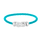 Großes 8-Figuren-Armband mit Schnalle - Weißgold