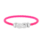 Großes 8-Figuren-Armband mit Schnalle - Weißgold