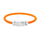 Großes 8-Figuren-Armband mit Schnalle - Weißgold
