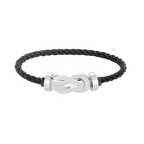 Großes 8-Figuren-Armband mit Schnalle - Weißgold