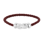 Großes 8-Figuren-Armband mit Schnalle - Weißgold
