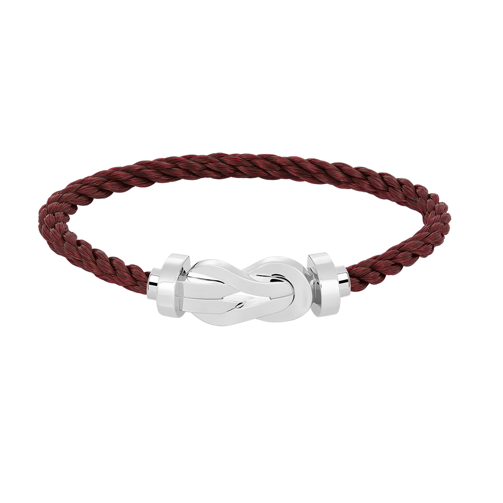 Großes 8-Figuren-Armband mit Schnalle - Weißgold