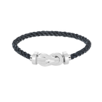 Großes 8-Figuren-Armband mit Schnalle - Weißgold