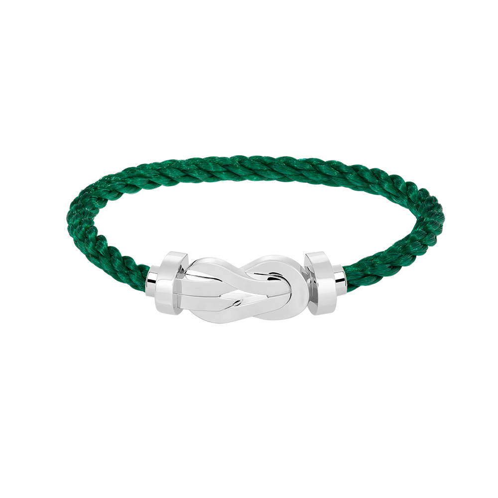 Großes 8-Figuren-Armband mit Schnalle - Weißgold
