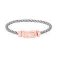 Großes 8-förmiges Schnallen-Halbdiamantarmband – Roségold