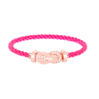 Großes 8-förmiges Schnallen-Halbdiamantarmband – Roségold