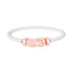 Großes 8-förmiges Schnallen-Halbdiamantarmband – Roségold