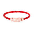 Großes 8-förmiges Schnallen-Halbdiamantarmband – Roségold