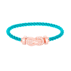 Großes 8-förmiges Schnallen-Halbdiamantarmband – Roségold