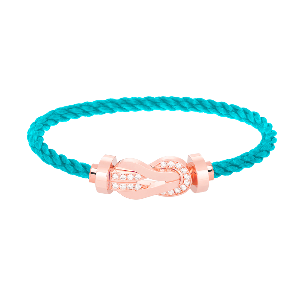 Großes 8-förmiges Schnallen-Halbdiamantarmband – Roségold