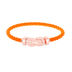 Großes 8-förmiges Schnallen-Halbdiamantarmband – Roségold