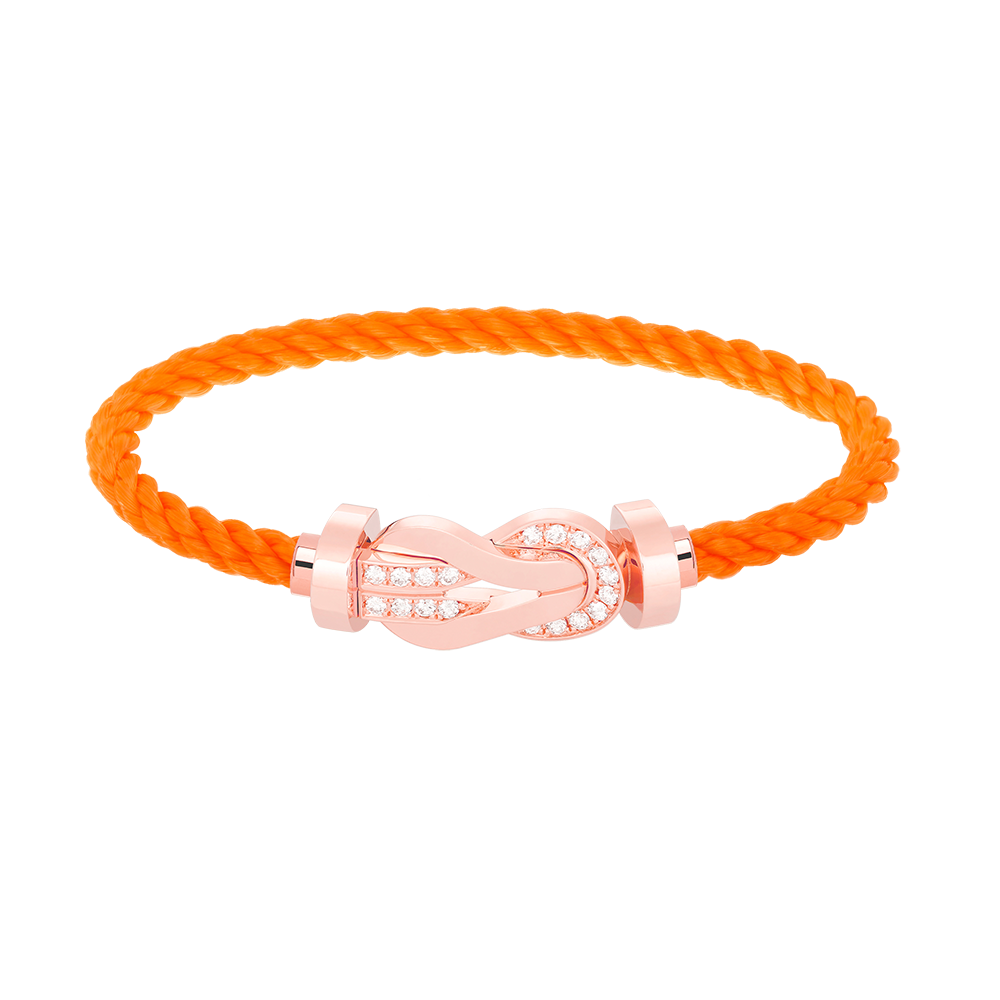 Großes 8-förmiges Schnallen-Halbdiamantarmband – Roségold