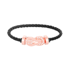 Großes 8-förmiges Schnallen-Halbdiamantarmband – Roségold
