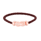 Großes 8-förmiges Schnallen-Halbdiamantarmband – Roségold