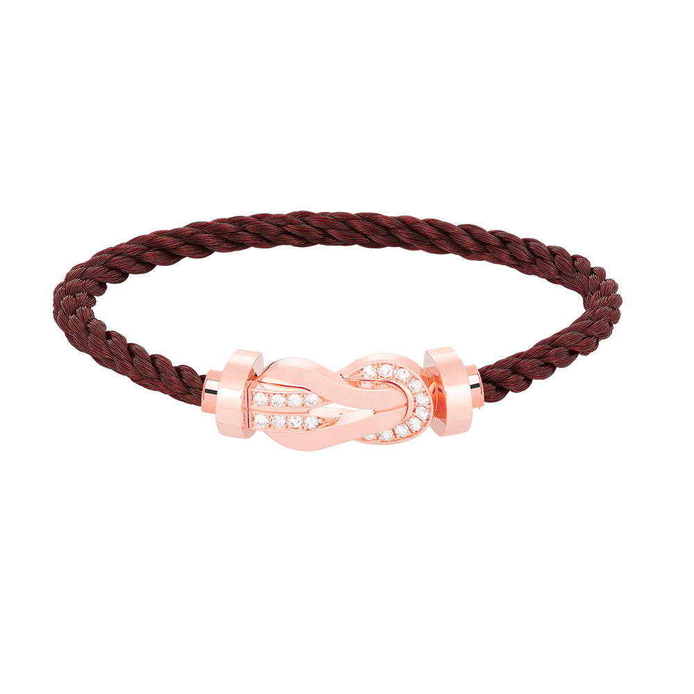 Großes 8-förmiges Schnallen-Halbdiamantarmband – Roségold