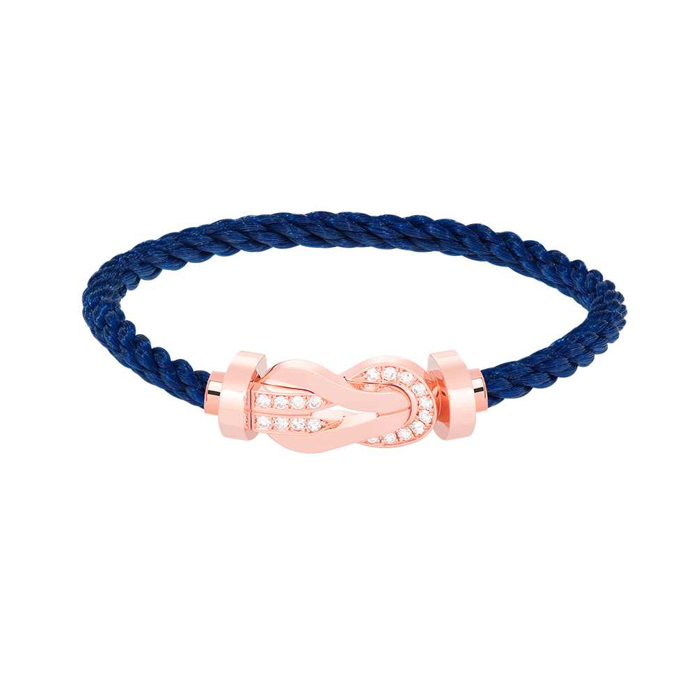 Großes 8-förmiges Schnallen-Halbdiamantarmband – Roségold