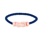 Großes 8-förmiges Schnallen-Halbdiamantarmband – Roségold