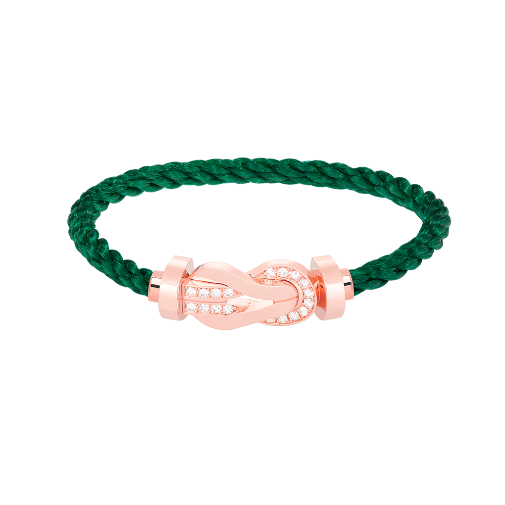 Großes 8-förmiges Schnallen-Halbdiamantarmband – Roségold