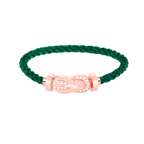 Großes 8-förmiges Schnallen-Halbdiamantarmband – Roségold
