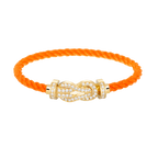 Large 8-Figure Buckle Full Diamond Bracelet - Gold