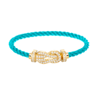 Large 8-Figure Buckle Full Diamond Bracelet - Gold