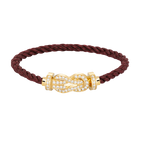 Large 8-Figure Buckle Full Diamond Bracelet - Gold