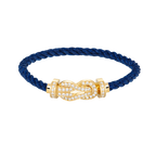 Large 8-Figure Buckle Full Diamond Bracelet - Gold
