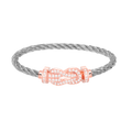 Großes 8-Figuren-Armband mit voller Diamantschnalle – Roségold