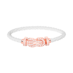 Großes 8-Figuren-Armband mit voller Diamantschnalle – Roségold