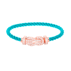 Großes 8-Figuren-Armband mit voller Diamantschnalle – Roségold