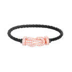 Großes 8-Figuren-Armband mit voller Diamantschnalle – Roségold