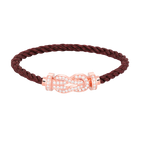 Großes 8-Figuren-Armband mit voller Diamantschnalle – Roségold