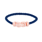Großes 8-Figuren-Armband mit voller Diamantschnalle – Roségold