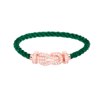 Großes 8-Figuren-Armband mit voller Diamantschnalle – Roségold