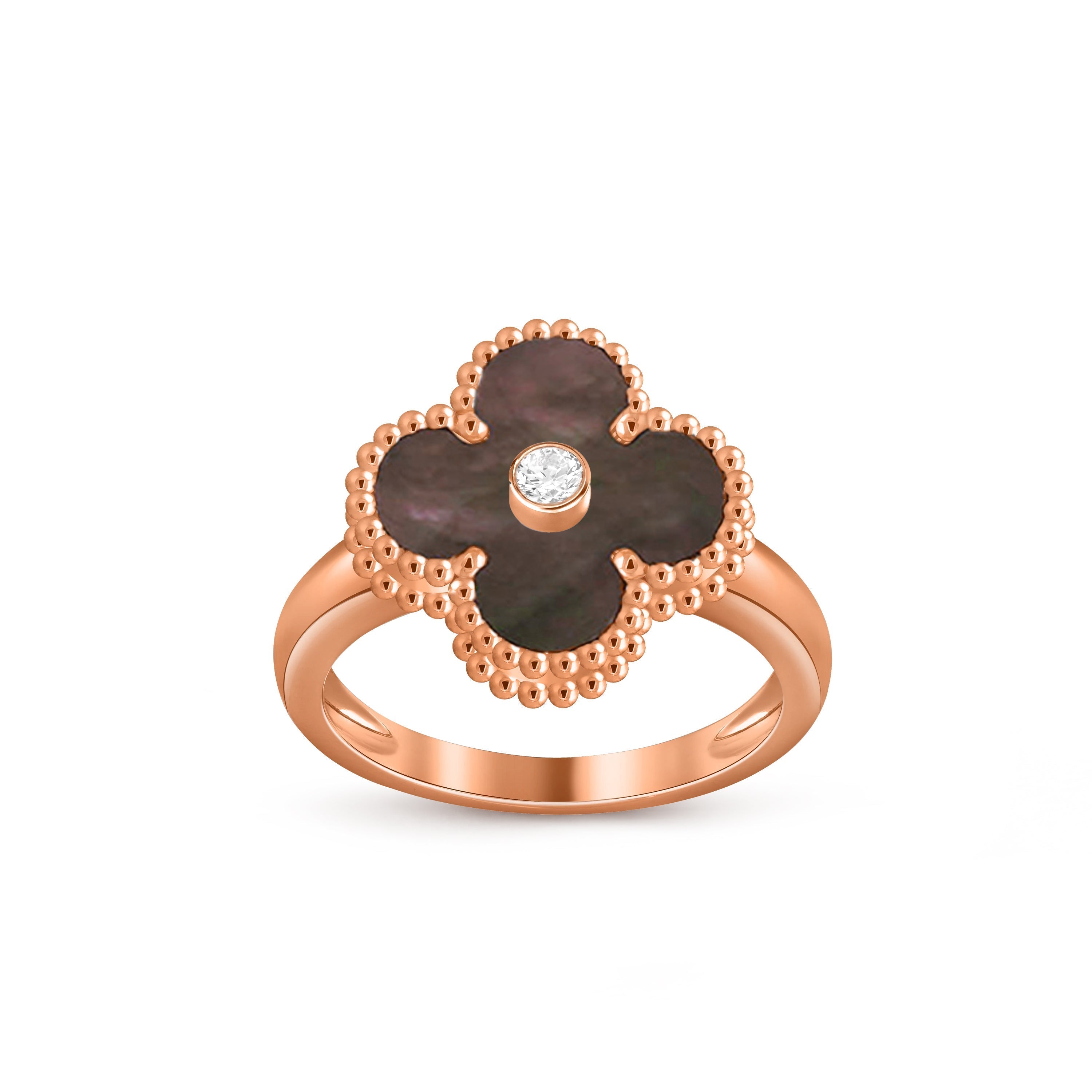 Lucky Clover Diamant-Akzent Roségoldring – Luxuriöse Edelsteinkollektion