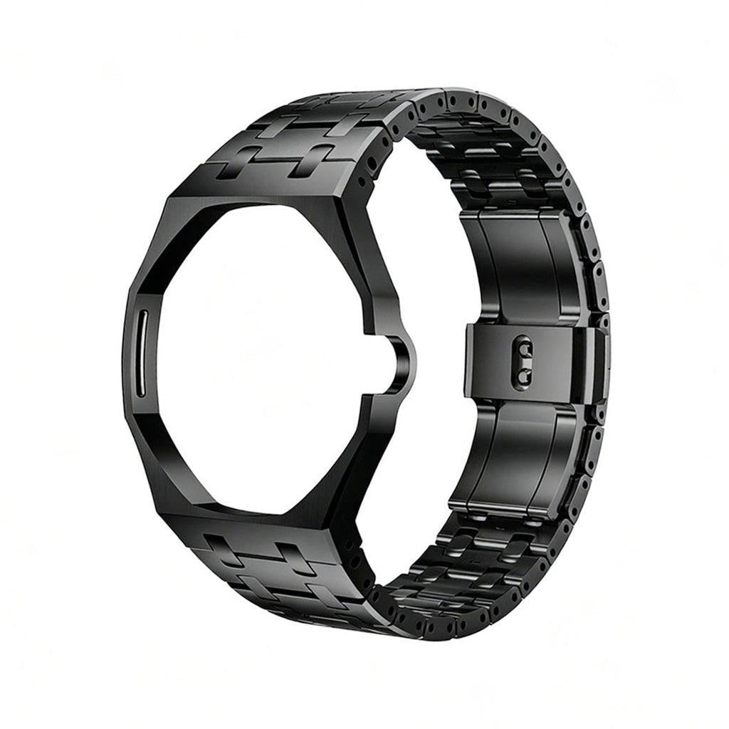 Oak Pop Black Steel Case & Silicone Strap