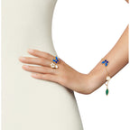 Spring Enchantment Butterfly & Floral Charm Bracelet