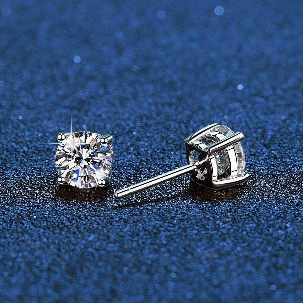 Four-Prong Moissanite Earrings