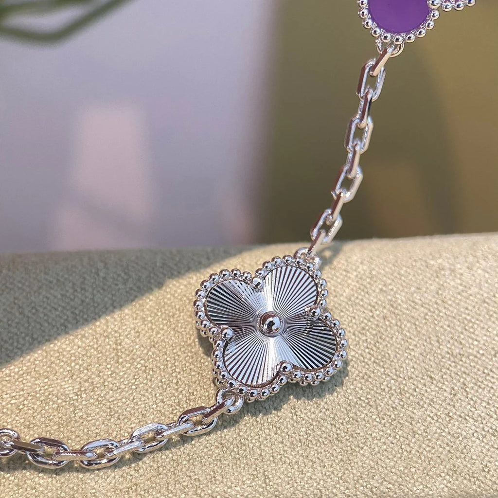 Lucky Clover 5-Motif Bracelet - Violet Collection