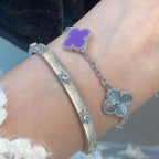 Lucky Clover 5-Motif Bracelet - Violet Collection