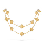Klassische 20-Motiv Kleeblatt-Halskette Gold-Kollektion