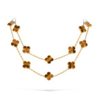 Klassische 20-Motiv Kleeblatt-Halskette Gold-Kollektion