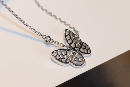Schmetterlings-Diamant-Anhänger-Halskette