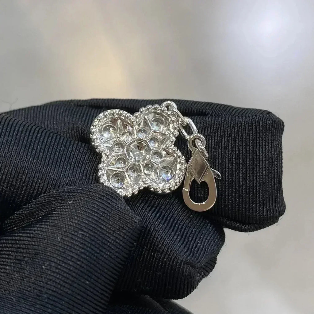 Lucky Clover 5-Motif Bracelet - Full-Diamond